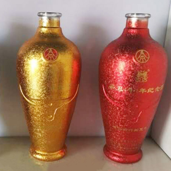 WKB-1007水性玻璃酒瓶烘漆小魚(yú)鱗紋冰花漆